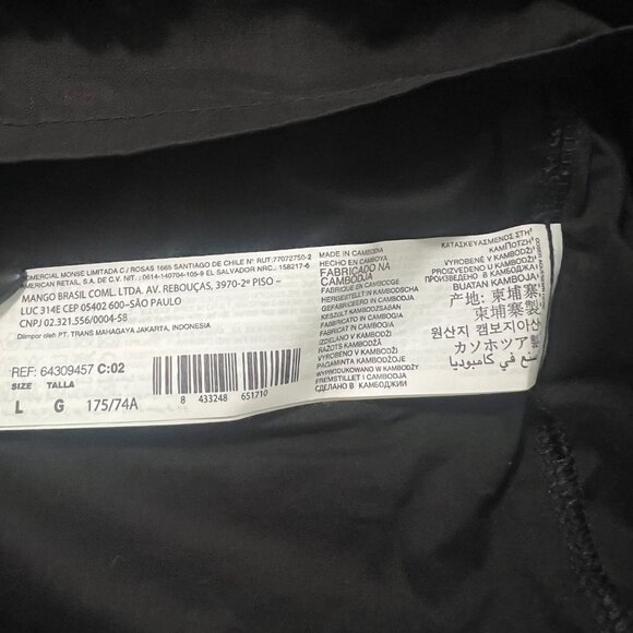 $79 MNG by Mango Black Lace Skirt Women’s Medium Lined Cotton, Zip Back, Elegant - Picture 7 of 8